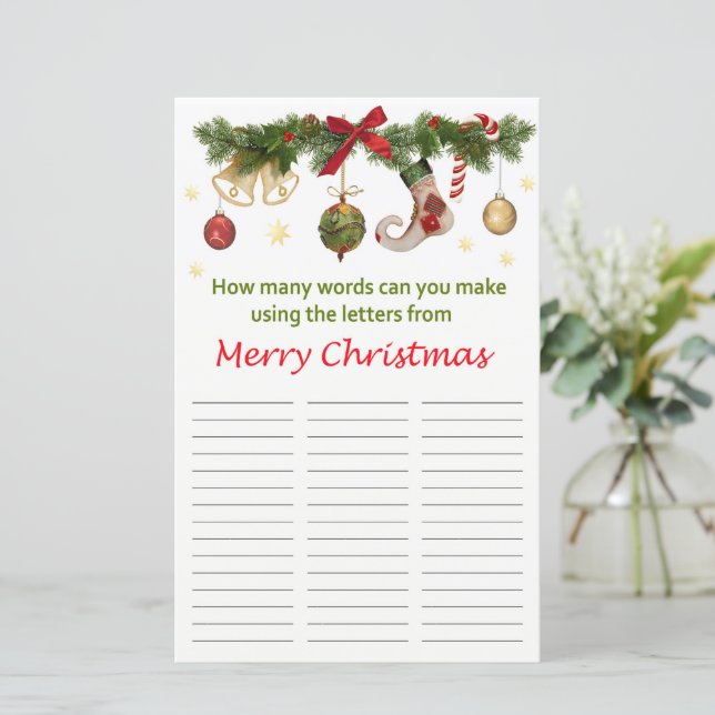 Papier Combien de mots pouvez-vous faire à partir de Joye (Debout devant)