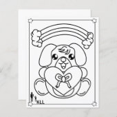 Papier Combien mon chien m'aime (Devant / Derrière)