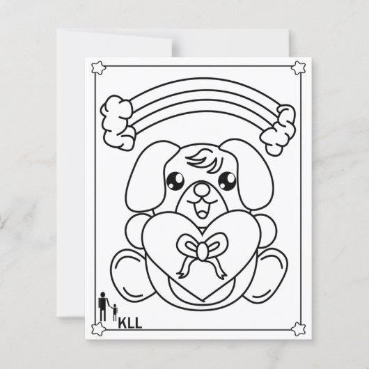 Papier Combien mon chien m'aime (Devant)