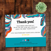 Papier Commande de remerciement groovy pour entreprise