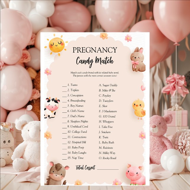 Papier Comme c'est sucré Grossesse bonbons Match (Créateur téléchargé)