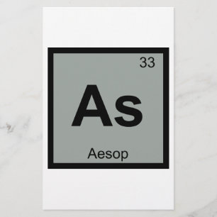 Papier Comme - Fables d'Ésope Symbole de chimie du tablea