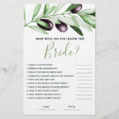 Papier Comment bien connaître Bride Olive Branche de mari (Devant)