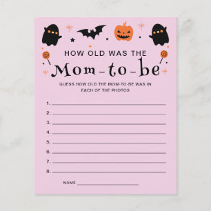 Papier Comment était Old the Mom Halloween Baby shower Je