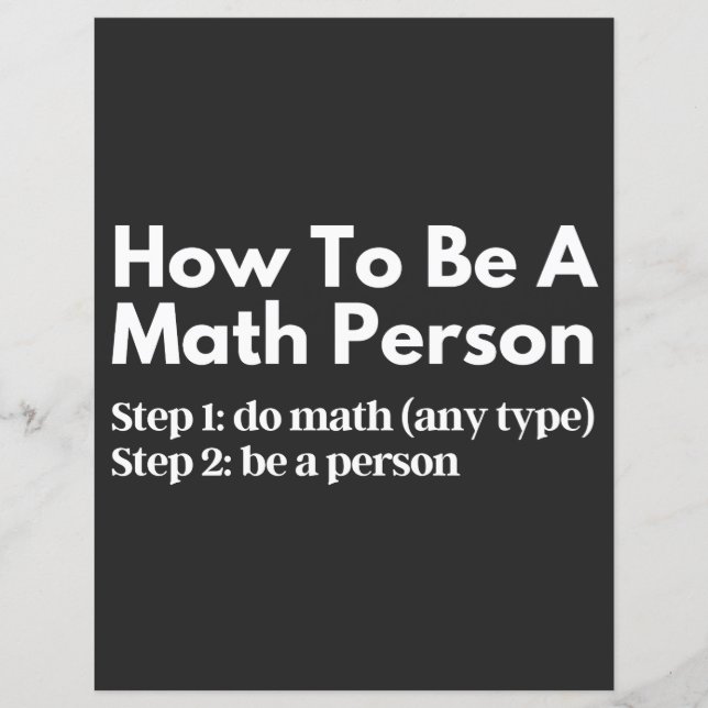 Papier Comment être une personne mathématique (Devant)