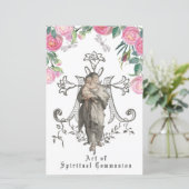 Papier Communion spirituelle religieuse catholique Marie (Debout devant)