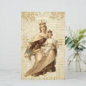 Papier Communion spirituelle religieuse catholique Marie  (Debout devant)