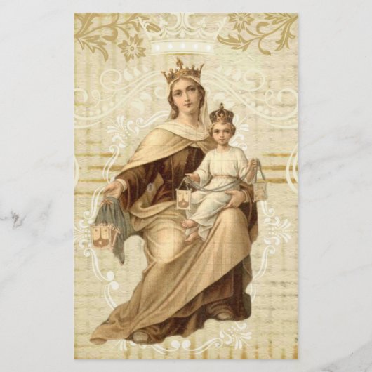 Papier Communion spirituelle religieuse catholique Marie  (Devant)