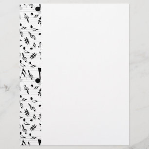 Papier Compositeur abstrait motif de notes de musique