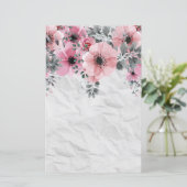 Papier Composition florale élégante antique romantique (Debout devant)