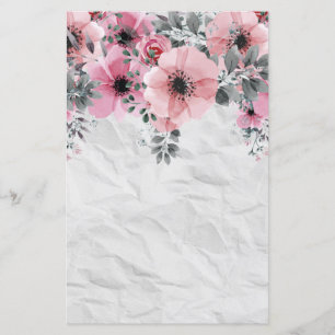 Papier Composition florale élégante antique romantique
