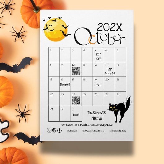 Papier Compte à rebours Halloween Calendrier de l'avent C