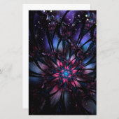 Papier Conception Abstraite des fleurs fractales. (Devant / Derrière)