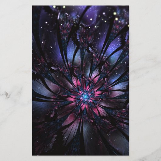 Papier Conception Abstraite des fleurs fractales. (Devant)