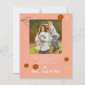 Papier Conception Abstraite Terracotta Photo Joyeuses Fêt (Dos)