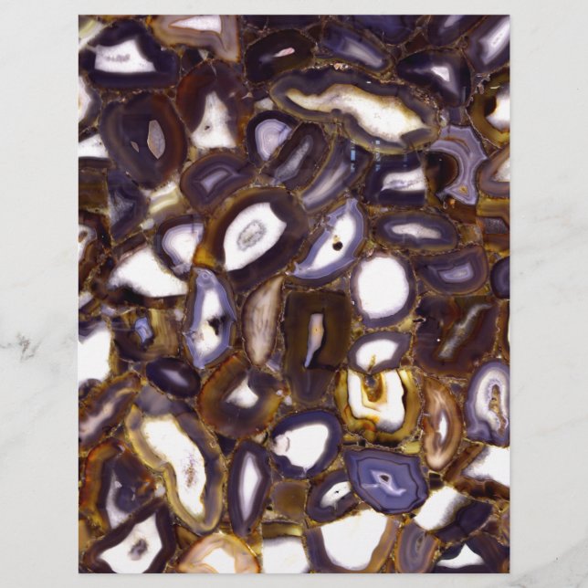 Papier Conception d'Agate blanc Brown violet (Devant)