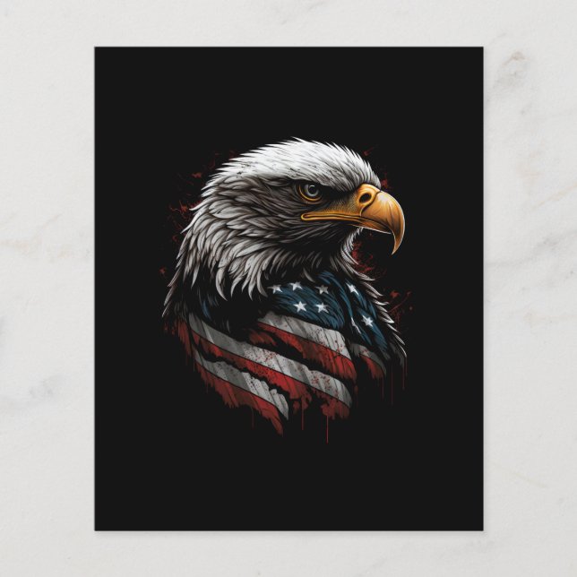 Papier conception d'aigle avec drapeau américain (Devant)