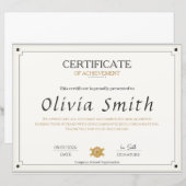 Papier Conception de certificat de réussite élégant class (Devant / Derrière)