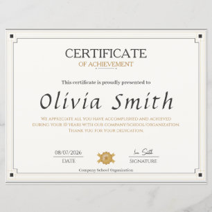 Papier Conception de certificat de réussite élégant class