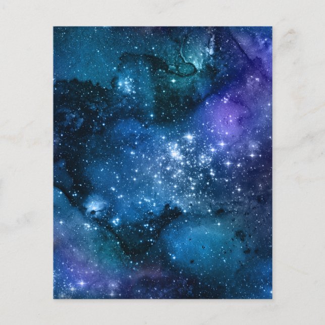 Papier Conception de ciel nocturne de galaxie bleue  (Devant)