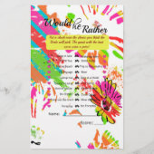 Papier Conception de la bande de marguerite arc-en-ciel (Devant)