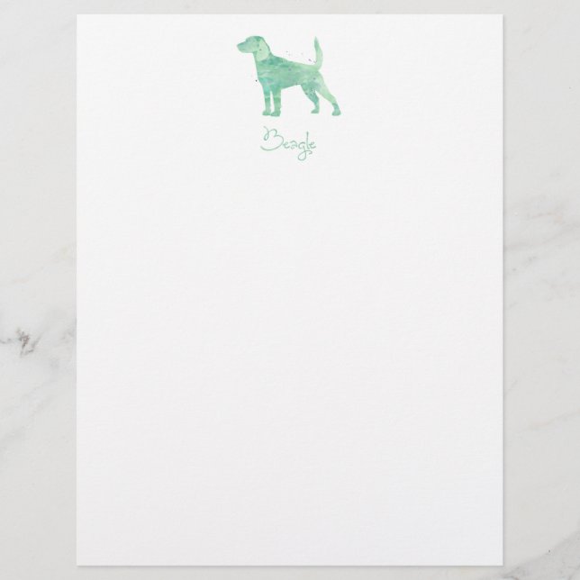 Papier Conception de l'aquarelle beagle (Devant)