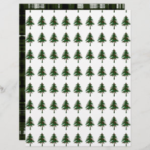 Papier Conception de l'arbre plaid vert Double Hunter