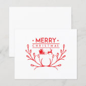 Papier Conception de Noël avec renne (Devant / Derrière)
