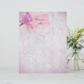 Papier Conception de papillon rose (Debout devant)