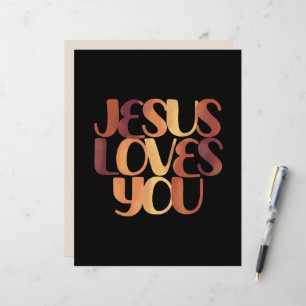 Papier Conception de typographie chrétienne Jésus aime