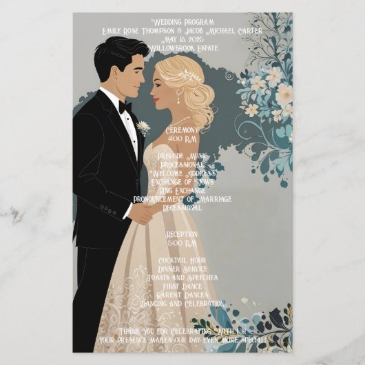 Papier Conception élégante et intemporelle des Faire-part (Devant)