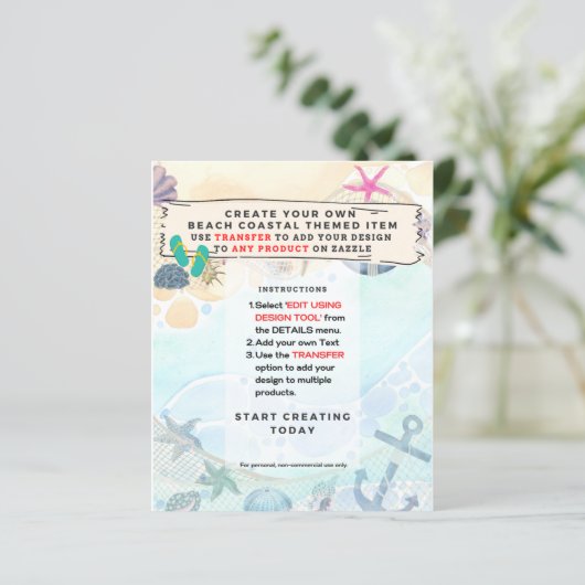 Papier Conception Propre Plage Côtière Nautique Événement (Debout devant)