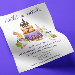 Papier Concours de costumes pour enfants d'Halloween, fri