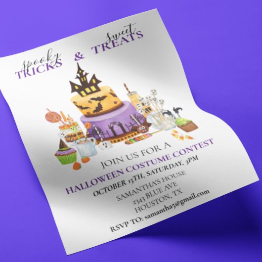 Papier Concours de costumes pour enfants d'Halloween, fri