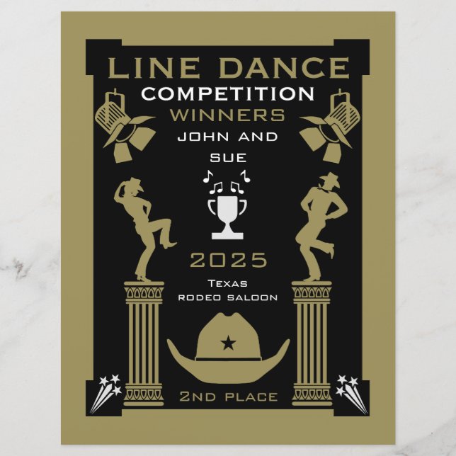Papier Concours de danse américaine (Devant)