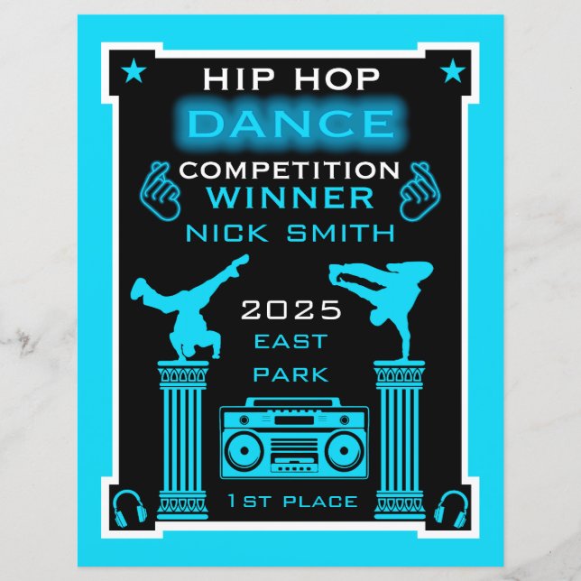 Papier Concours de danse Hip Hop (Devant)