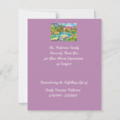 Papier Condolence Sympathie Merci reconnaissance rose (Dos)