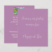 Papier Condolence Sympathie Merci reconnaissance rose (Devant / Derrière)