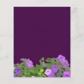 Papier Conduite Par Baby shower Violet Floral Coloré (Dos)