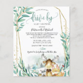 Papier Conduite Woodland Par Baby shower Budget Invitatio (Devant)