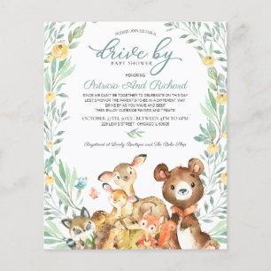 Papier Conduite Woodland Par Baby shower Budget Invitatio
