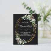 Papier Cone pin noir or Noël invitation (Debout devant)