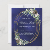 Papier Cone pin verdure bleu Noël invitation (Devant)