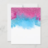 Papier Confetti Fumée Bébé Genre Reveillez Invitation (Dos)