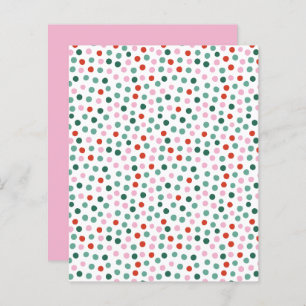 Papier Confetti Motif rose, rouge et vert