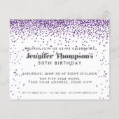 Papier Confetti violet moderne Parties scintillant 50e an (Devant)