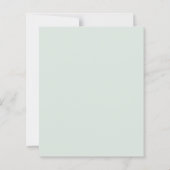 Papier Confirmation bow ivory pearls sage invitation (Dos)