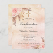 Papier Confirmation budgétaire broussailles rose pampas h (Devant / Derrière)