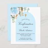 Papier Confirmation budgétaire eucalyptus bleu garçon flo (Devant / Derrière)