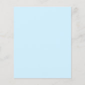 Papier Confirmation budgétaire eucalyptus bleu garçon flo (Dos)